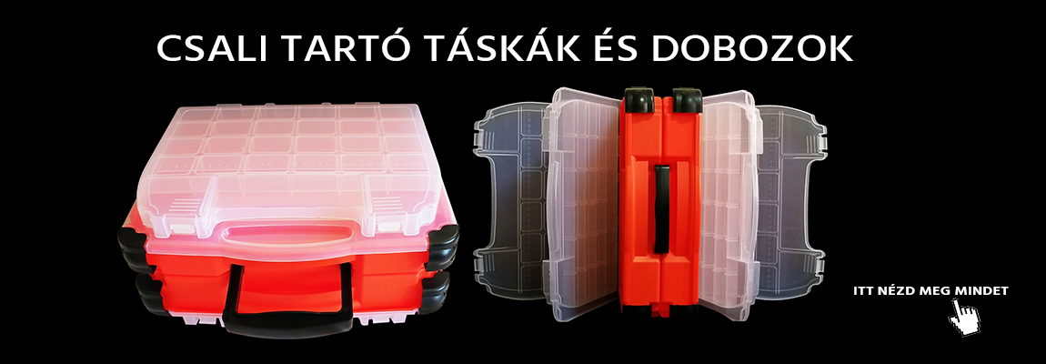 Csali tartó táskák és dobozok nagy választéka