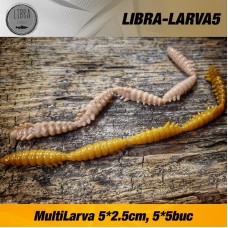 LIBRA MULTI LARVA 5x25mm Cheese Gumicsali 25db/cs