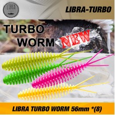 LIBRA TURBO WORM 56mm Cheese Gumicsali 8db/cs LIBRA TURBO WORM 56mm Cheese Gumicsali 8db/cs