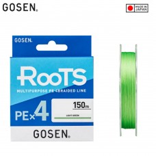 ROOTS X4 fonott zsinór 0.132mm Light Green 150m 5.2kg  
